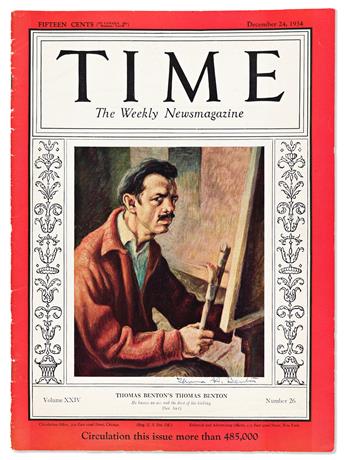 BENTON, THOMAS HART. Group of 17 items Signed, or Inscribed and Signed, Thomas H. Benton or Tom or T, to collector Hyman Cohen, i